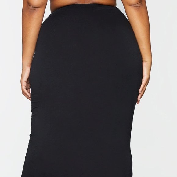 Pretty Little Thing 2 Pack Basic Black Grey Jersey Midaxi Skirt Size 14 XL NWT - Picture 3 of 4